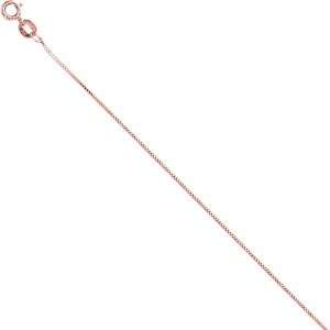  14k Solid Rose Gold 0.6mm Box Chain Necklace 16 Jewelry