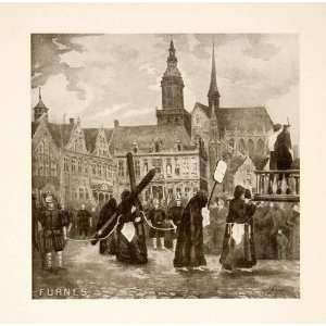 Print Veurne Furnes Belgium Catholic Sodalite Religious Procession 