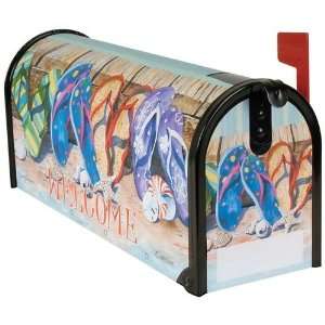 Flip Flops Welcome Magnetic Mailbox Cover   Barbara Tourtillotte