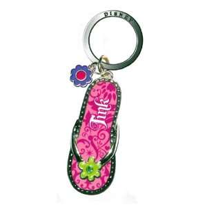  Tinker Bell Pink Flip Flop Pewter Keychain Toys & Games