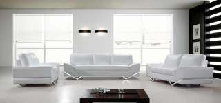 Modern VANITY white Leather Sectional Sofa SET great style!  