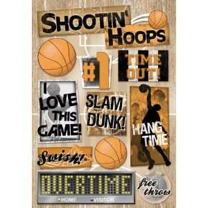  Basketball Cardstock Stickers Sheet Hang Time: Home 