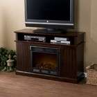   Inc. Media Console Electric Fireplace Fluted Panels in Espresso