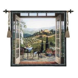  Balcony View of the Villa Tapestry Wall Hanging: Home 
