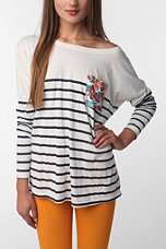Truly Madly Deeply Contrast Pocket Long Sleeve Tee