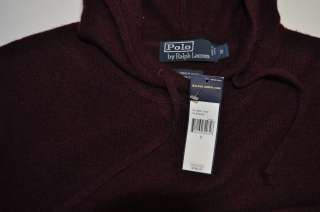 NWT POLO BY RALPH LAUREN CASHMERE/WOOL MAN`S HOODIE SIZE SMALL  