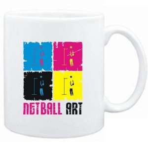  Mug White  Netball Art  Sports