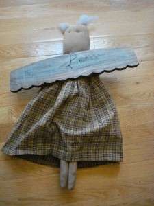 Up for sale is a Primitive Doll (Angel)with Prairie Dress, Rusty 