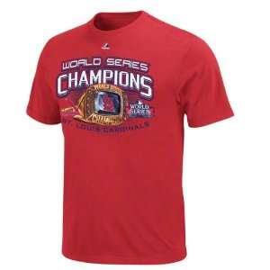 St. Louis Cardinals Majestic Red 2011 World Series Champions Hit and 