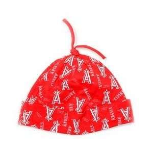 Los Angeles Angels of Anaheim All Over Logo Infant Beanie   Red Infant 