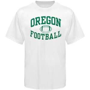  NCAA Oregon Ducks White Reversal Football T shirt: Sports 