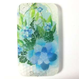 Blue Flowers Soft iPhone Case Cover 3G 3Gs + LCD Pro  