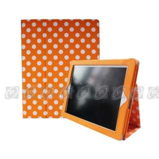 The New iPad 3 / iPad 2 Polka Dot Magnetic PU Leather Case Smart Cover 
