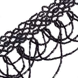   Bead Multi Strand Stretchy Mesh Chocker Necklace Fashion N03  