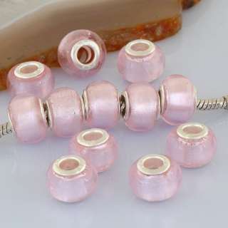 20pc Light Pink Murano Lampwork Glass Charm Beads Bg193  