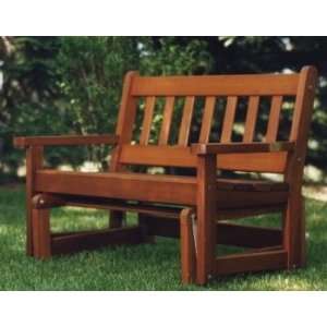   Red Cedar Wood Outdoor Patio Bench Glider: Patio, Lawn & Garden