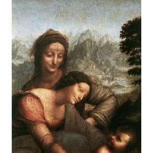   and Child with St Anne detail 1, By Leonardo da Vinci