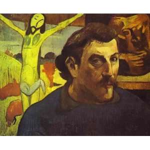 Oil Painting Self Portrait with Yellow Christ Paul Gauguin Hand Pain