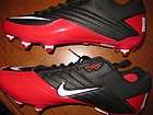 Nike Super Speed D Low Football Soccer Cleats Sz 10 Black & Red