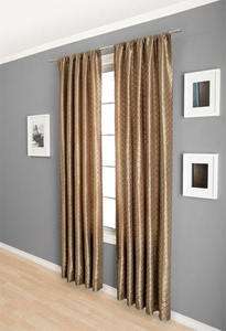 Taffeta Pin tuck Curtain 2 Panels COPPER BROWN 56 X 84  