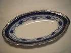 Excellent Antique Flow Blue Oval Platter Unkown Pattern/Maker 8 1/2