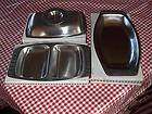   Steel Serving   1 Bread Tray, 1 Divided Veggie Dish, 1 Cover (VD