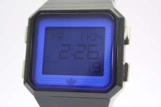 Adidas Peachtree Black Blue Digital Chronograph Date Watch 40mm x 40mm 