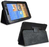 Samsung Galaxy Tab 7.7 Tablet Case Leather Folio BLack Cover w/ STAND 