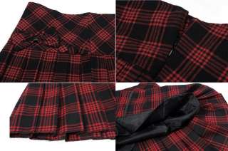 Sexy Red And White Tartan / Plaid School Girl Mini Skirt 2 Colors 5 