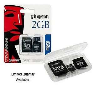   : Kingston 2GB MicroSD Card With SD and Mini SD Adapters: Electronics