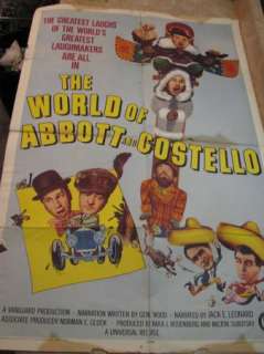 WORLD OF ABBOTT & COSTELLO One1Sheet MOVIE POSTER 1965  