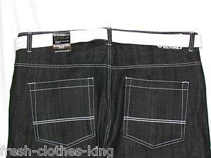 SOUTHPOLE New $69 Raw Black Relaxed Fit Jeans With Belt Choose Size 