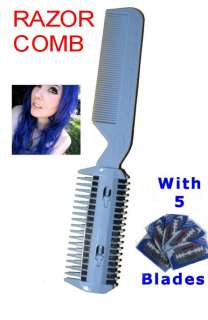 razor hair cut comb with 5 free dorco replacement blades
