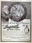 1913 Ingersoll pocket watch true spirit of Christmas AD