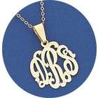   com personalized jewelry monogram necklace 14k gold name personalized