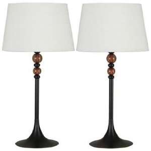  Set of 2 Luella Amber Accent Table Lamps: Home Improvement