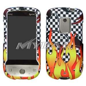  Rubberized Protector Design Case Racing Flame For Sprint 