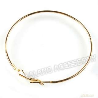 30pcs New Wholesale Golden Hoop Circle Earrings Earwires Findings 50mm 