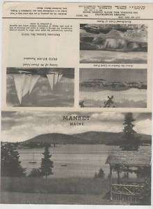 c1950 Manset Maine ME The Moorings Real Estate Flyer  