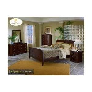  Sleigh Bed w/ Wood Rails Bedroom Set by Homelegance: Home & Kitchen