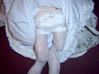OOAK Paper Mache Lady Doll w Elegant Dress & Purse  