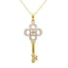Gold Over Sterling Silver Key Pendant