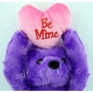   Heart Purple Toy Teddy Bear Plush Pink Heart Be Mine Toys & Games