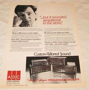 Vintage ADC Sound Shaper Equalizer PRINT AD from 1980  