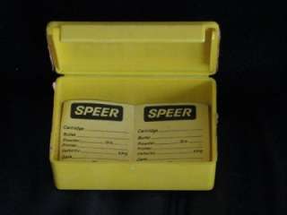 Vintage Reloading Speer 38 Caliber Bullet Plastic Box  
