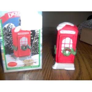  Dickensville Christmas Telephone Booth porcelain