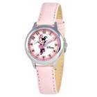 Disney Kids Minnie Mouse Time Teacher Watch in Pink Leather