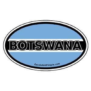  Botswana Flag Africa State Car Bumper Sticker Decal Oval 