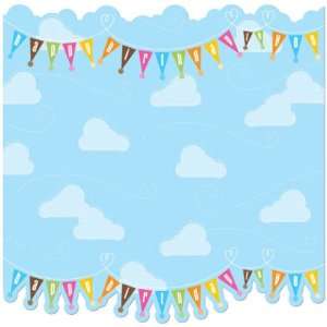  Birthday Bliss Clouds and Banners 12 x 12 Glitter and Die 
