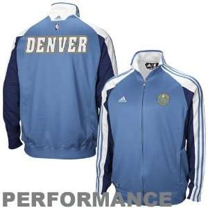   Denver Nuggets Ladies Light Blue On Court Full Zip Performance Jacket